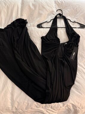 chinese dress ladies Long Sequin Halter Prom Dress with Beads PromGirl